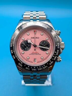 Seiko MOD | Pink Dial Chronograph |  VK64 quartz movement